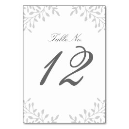 Secret Garden Wedding Tischnummer - Grau