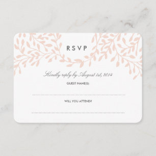 Secret Garden Wedding UAWG - Blush RSVP Karte