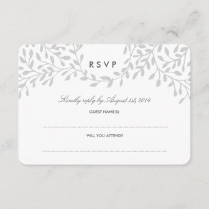 Secret Garden Wedding UAWG - Gray RSVP Karte