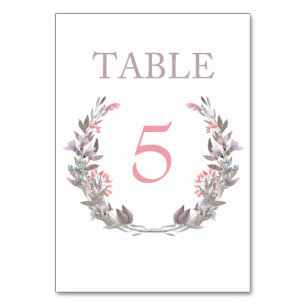 Secret Jardin Aquarelle Florale Numéro de table Ca