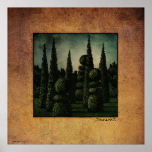 Secret Moonrise Garden Art Poster