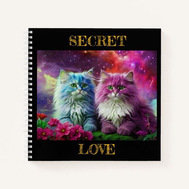 Secret Notebook for Cat Lovers Notizbuch (Vorderseite)