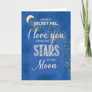 Secret Pal, Liebe von den Sternen zum Mondnachtshi Karte