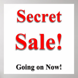 Secret Sale Poster Matte