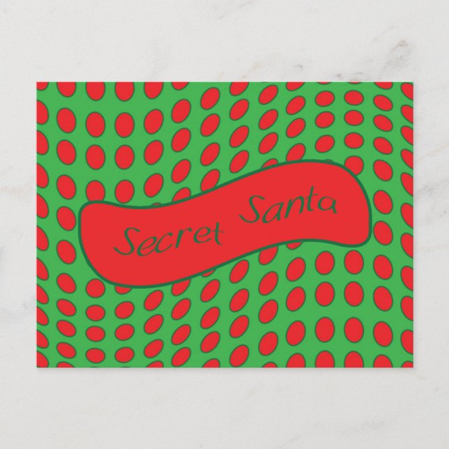 Secret Santa Feiertagspostkarte (Vorderseite)