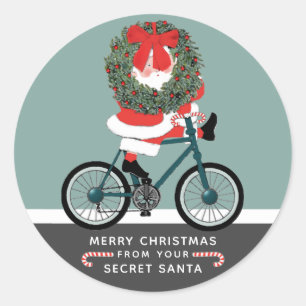 Secret Santa Gift Tag Classic Round Aufkleber