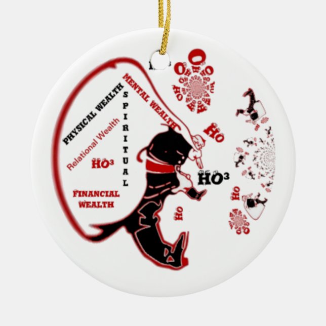 Secret Santa Gift - Wohlstand und Wohlstand Keramikornament (Vorne)