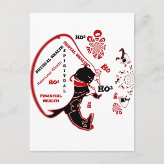 Secret Santa Gift - Wohlstand und Wohlstand Postkarte (Vorderseite)