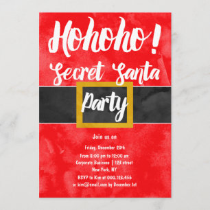 Secret Santa ho ho ho wie Unternehmen Weihnachten  Einladung