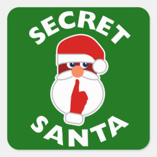 Secret Santa Quadratischer Aufkleber