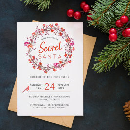 Secret Santa | Winterurlaub Weihnachten Party Einladung