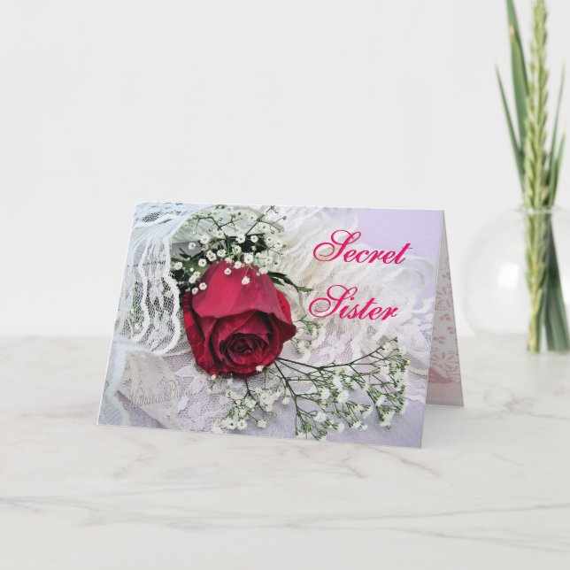 Secret Sister-Rose & Lace für jeden Anlass Karte (Vorderseite)