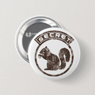 Secret Squirrel - Distressed - Type 2 Button