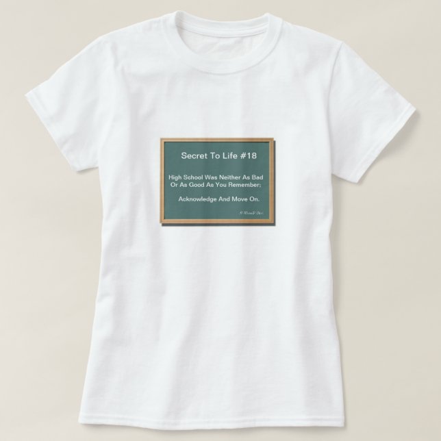 Secret to Life #18 (Ladys T) A MisterP Shirt (Design vorne)