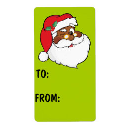 Secret Winking Black Santa Claus Geschenksiegel