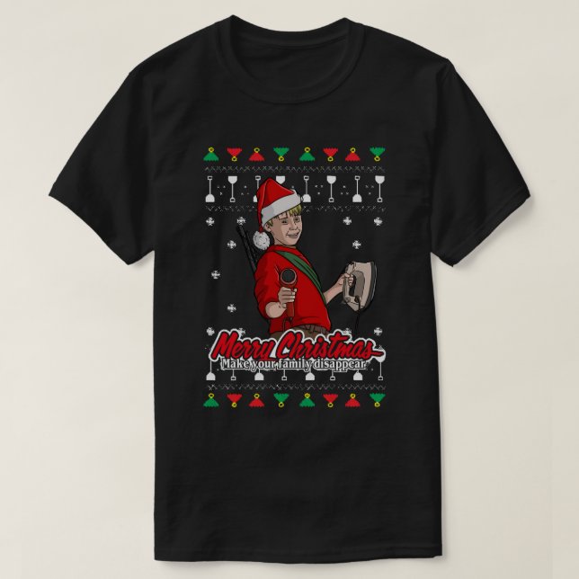 Secret Zuhause Alone gibt Filmfan T-Shirt (Design vorne)