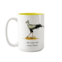 Secrétaire Affirmations d'oiseaux Mug à café à deu
