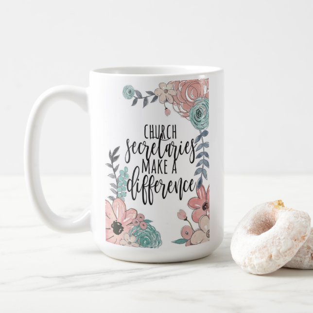 Secrétaire de l'Église Mug (Avec donut)