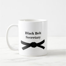 Secrétaire Gift Mug de ceinture noire