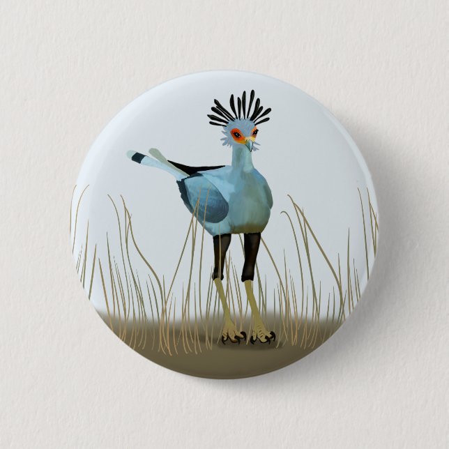 Secretary Bird of South Africa Button (Vorderseite)