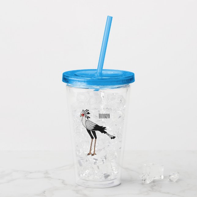 Secretary Cartoon Illustration Acryltrinkbecher (Rückseite Ice)