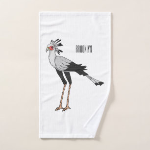 Secretary Cartoon Illustration Badhandtuch Set