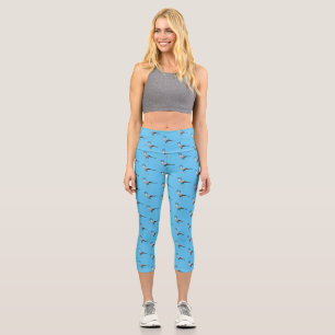 Secretary Cartoon Illustration Capri Leggings