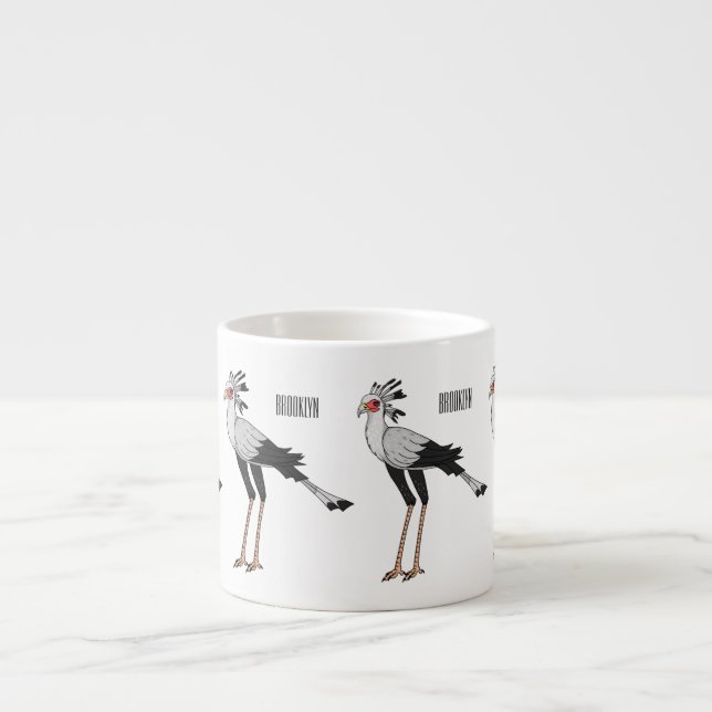 Secretary Cartoon Illustration Espressotasse (Vorderseite)