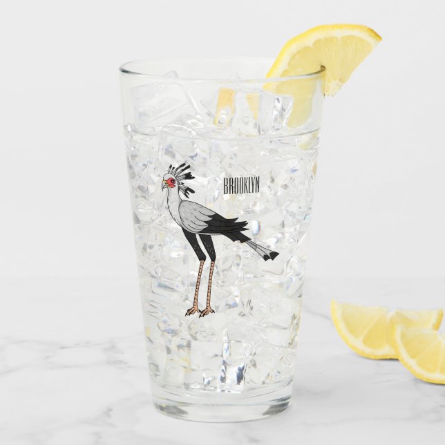 Secretary Cartoon Illustration Glas (Rückseite Ice)