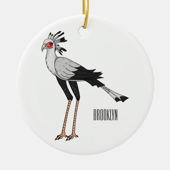 Secretary Cartoon Illustration Keramik Ornament (Vorne)