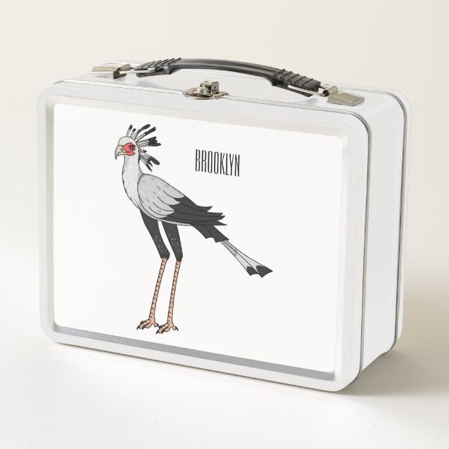 Secretary Cartoon Illustration Metall Brotdose (Vorderseite)
