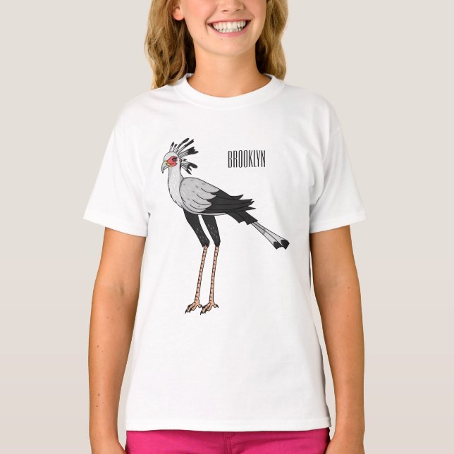 Secretary Cartoon Illustration T-Shirt (Vorderseite)