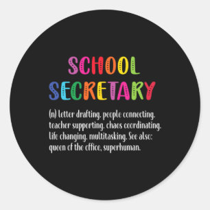 Secretary Definition School Secretary Squad Runder Aufkleber