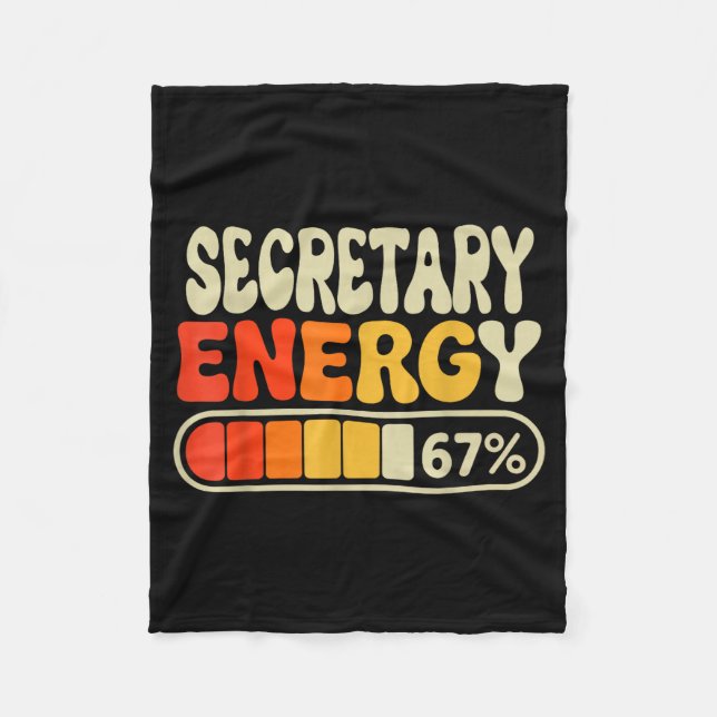 Secretary Energy 67 Percent Funny Job Title Humor  Fleecedecke (Vorderseite)