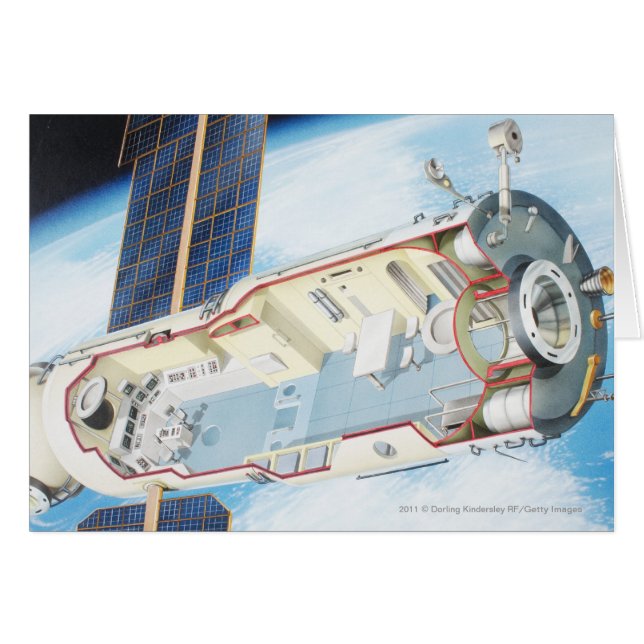 Section transversale de station spatiale actionnée (Devant horizontal)