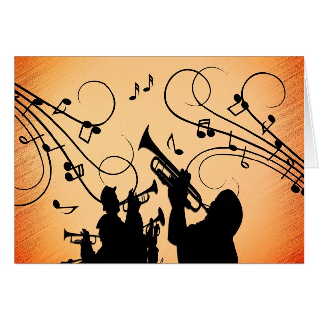 Section Trumpet Jazz Musique Orange Rust (Devant horizontal)