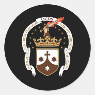 Secular Carmelite Runder Aufkleber