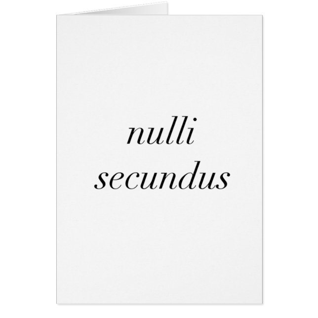 secundus de nulli en second lieu à aucun (Devant)