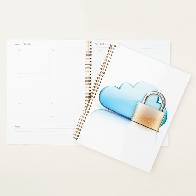 Secure Cloud Storage Icon with Padlock Planer (Von Creator hochgeladen)