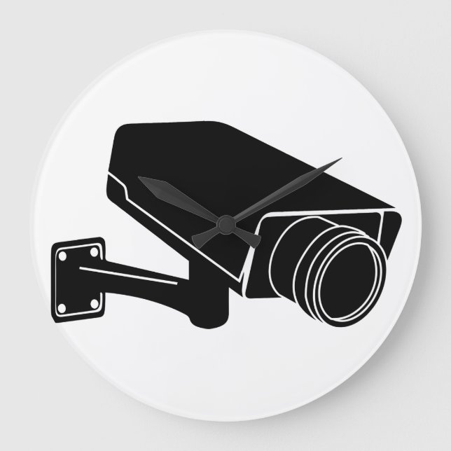 Security Camera Große Wanduhr (Vorderseite)