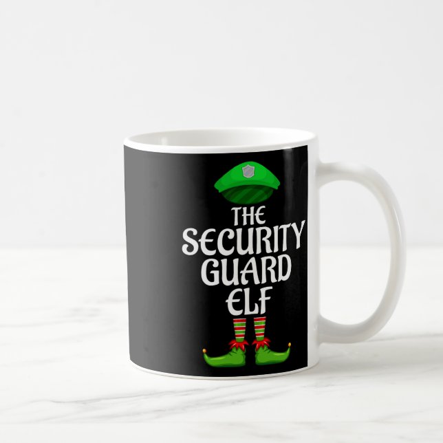 Security Guard Elf Matching Family Group Christmas Kaffeetasse (Rechts)