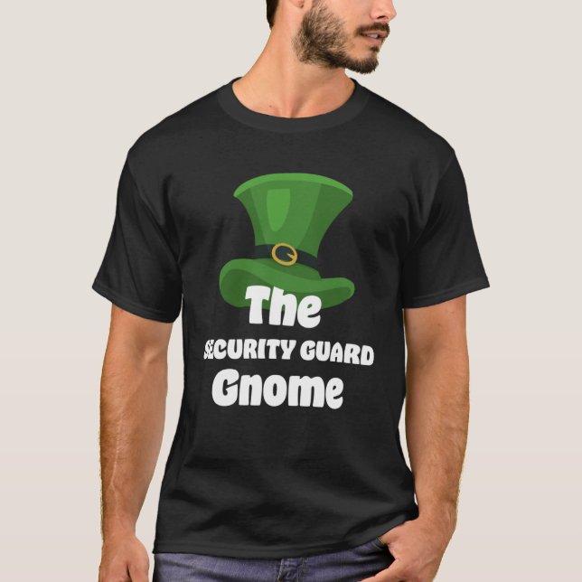 Security Guard Gnome St Patricks Day T-Shirt (Vorderseite)