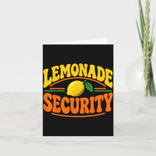 Security-Limonadenstand-Crew Jugend-Limonade Karte