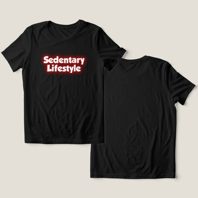 SEDENTARY LIFESTYLE Special Customizable LÄSSIG Tri-Blend Shirt (Design Vorderseite & Rückseite)
