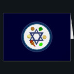 Seder Platte<br><div class="desc">Passahfest seder Platte füllte mit traditionellen jüdischen Symbolen auf den Grußkarten,  Briefmarken,  Aufklebern,  Babygeschenken und Wohngestaltung,  die jüdischen Davidsstern Kennzeichnen.</div>