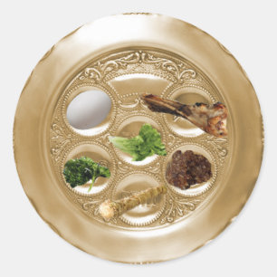 Seder Platten-Aufkleber Runder Aufkleber
