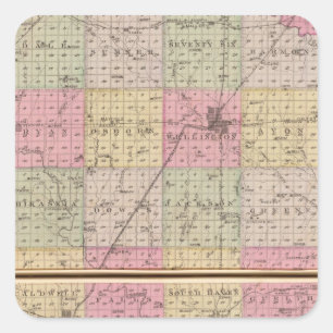 Sedgwick Landkreis, Conway und Belle Plaine, Kansa Quadratischer Aufkleber