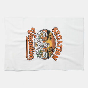 Sedierung Urlaub Retro Dental Humor T-Shirt Design Geschirrtuch