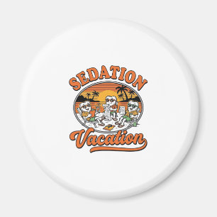 Sedierung Urlaub Retro Dental Humor T-Shirt Design Magnet