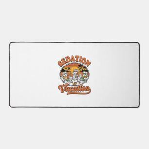 Sedierung Urlaub Retro Dental Humor T-Shirt Design Schreibtischunterlage